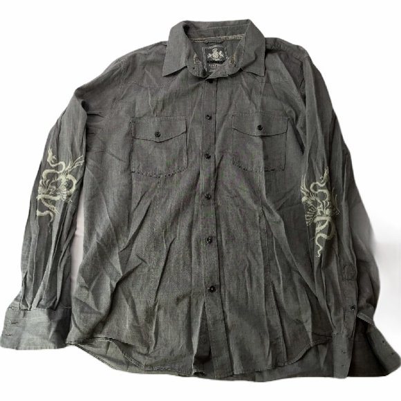 Express Design Studio Men's Button Down Shirt XL - Picture 4 of 9